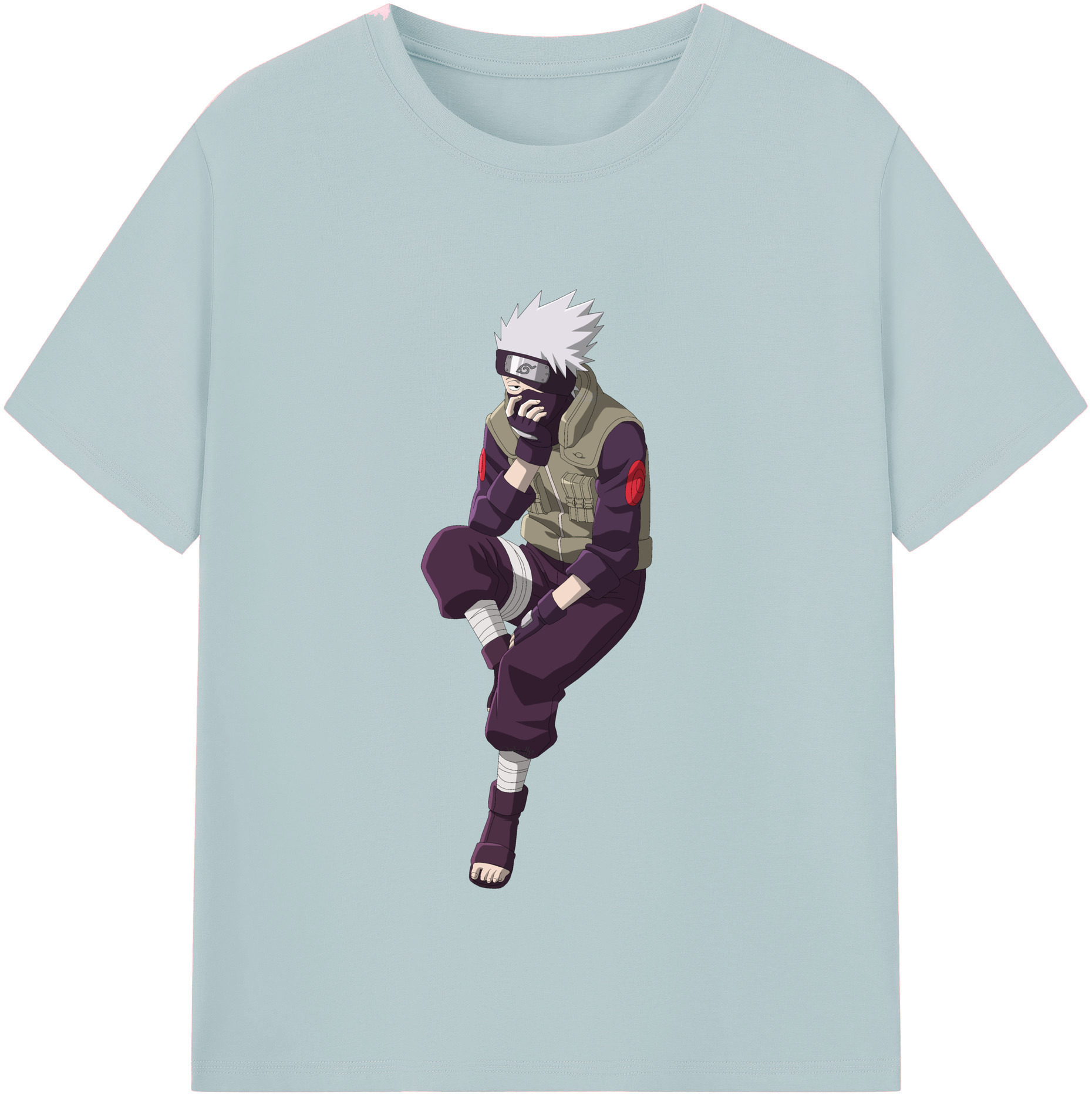 （画像用） NARUTO -ナルト- はたけ カカシ Hatake Kakashi 綿100％半袖Tシャツ（フロントプリント）